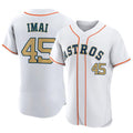 Rebec H.Astros #45 Tatsuya Imai Player Gold Collection Limited Elite Home Stitched Jerseys