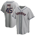 Rebec H.Astros #45 Tatsuya Imai Player Gray Home Game Stitched Jerseys
