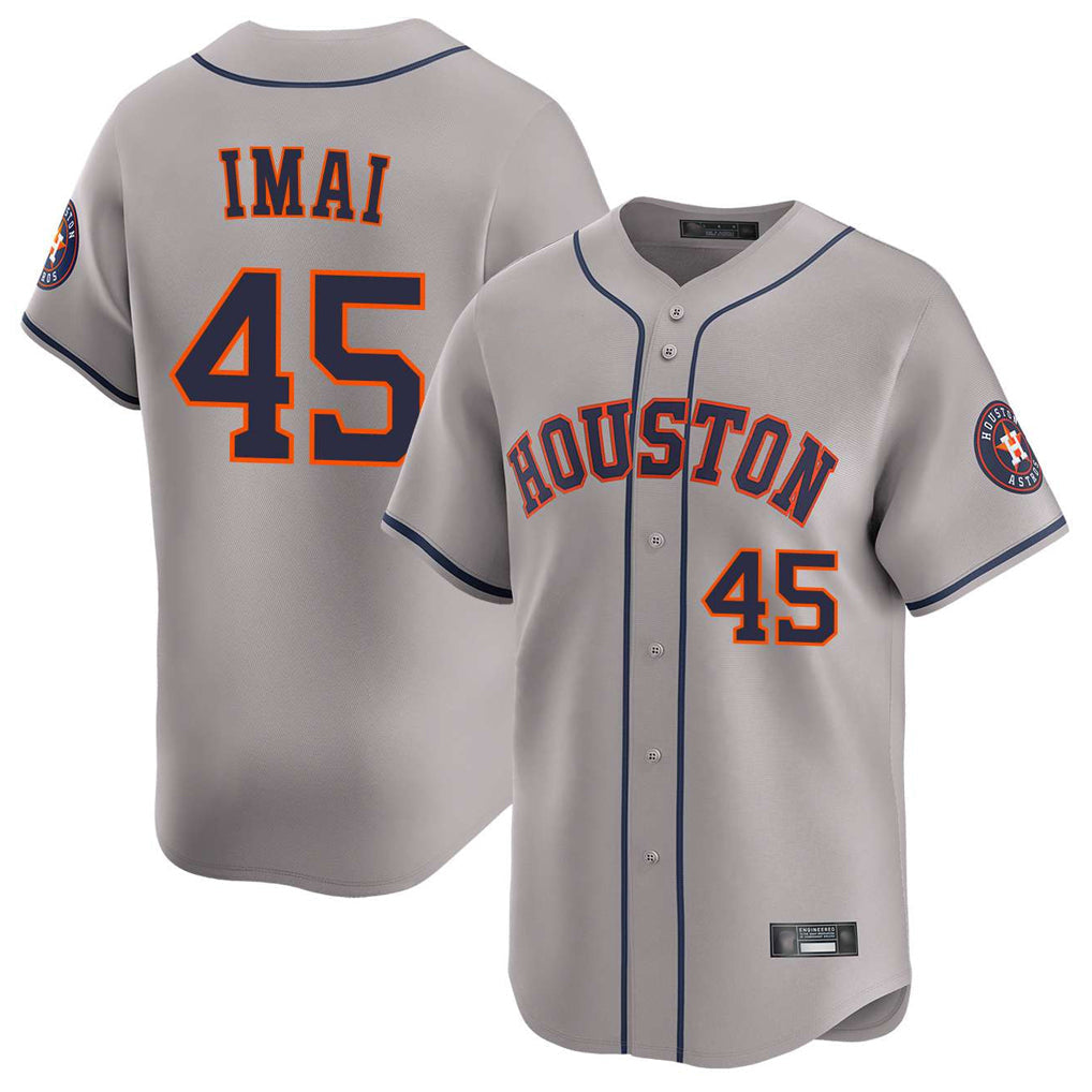 Rebec H.Astros #45 Tatsuya Imai Player Gray Home Limited Stitched Jerseys