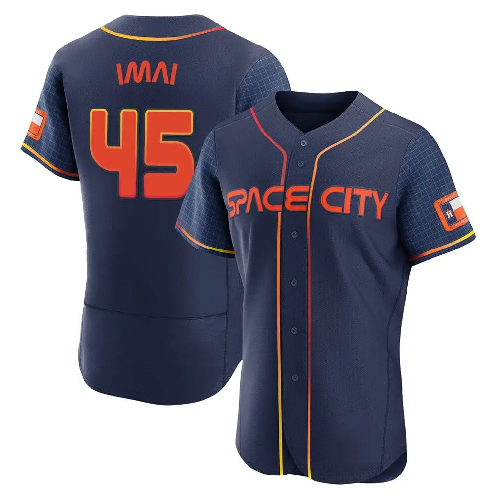 Rebec H.Astros #45 Tatsuya Imai Player Navy City Connect Limited Elite Home Stitched Jerseys