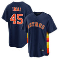 Rebec H.Astros #45 Tatsuya Imai Player Navy Home Game Stitched Jerseys