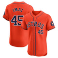 Rebec H.Astros #45 Tatsuya Imai Player Orange Home Limited Elite Stitched Jerseys