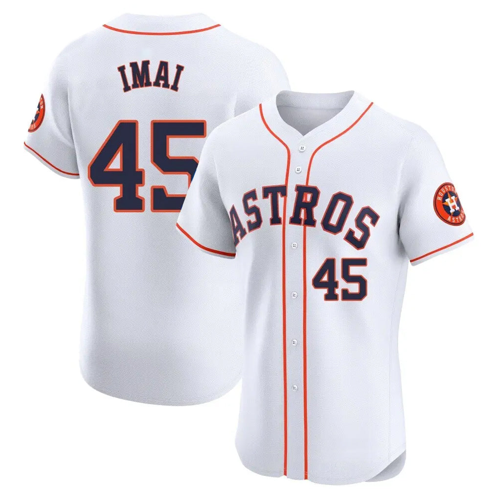 Rebec H.Astros #45 Tatsuya Imai Player White Limited Elite Home Stitched Jerseys
