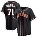 Rebec H.Astros #71 Josh Hader Player Black Fashion Out Home Game Stitched Jerseys