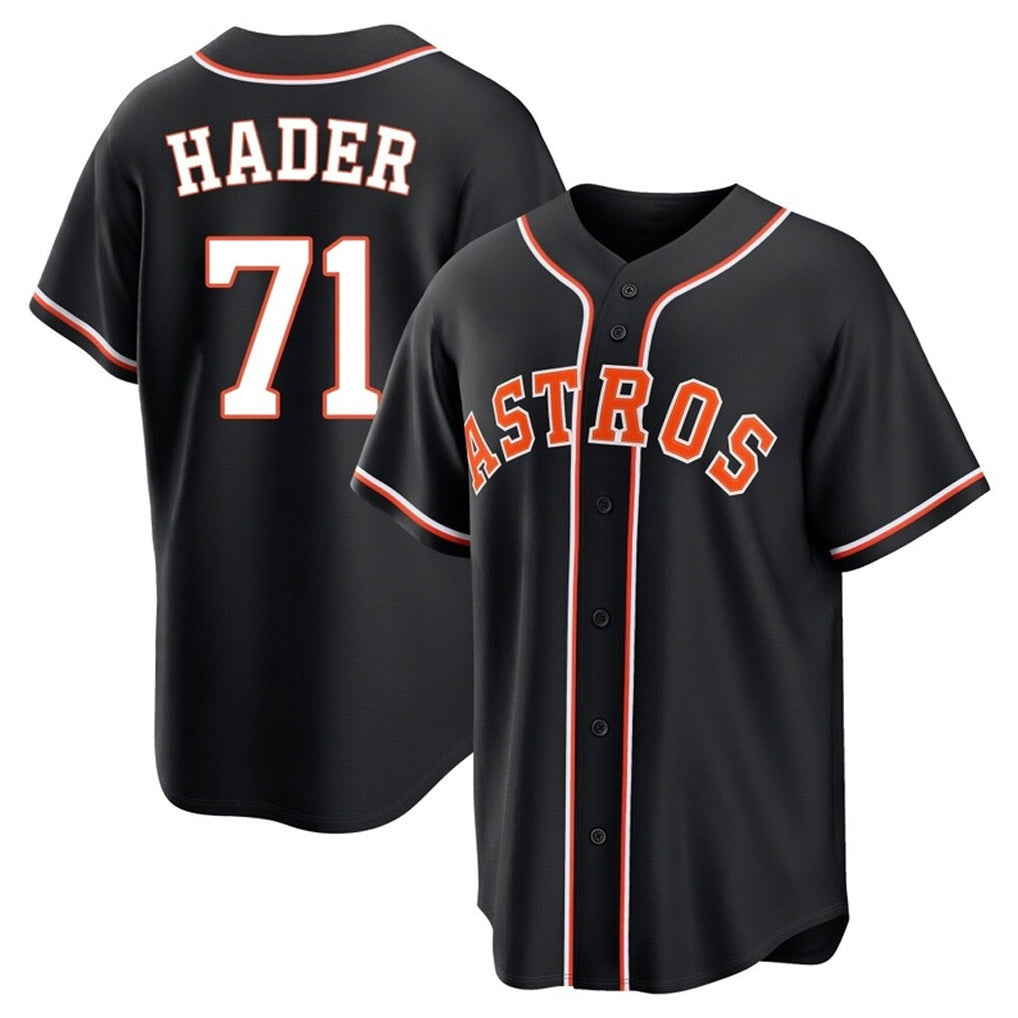 Rebec H.Astros #71 Josh Hader Player Black Fashion Out Home Game Stitched Jerseys
