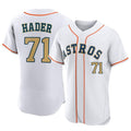 Rebec H.Astros #71 Josh Hader Player Gold Collection Limited Elite Home Stitched Jerseys