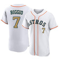 Rebec H.Astros #7 Craig Biggio Player Gold Collection Limited Elite Home Stitched Jerseys