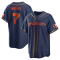 Rebec H.Astros #7 Craig Biggio Player Navy City Connect Home Game Stitched Jerseys