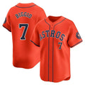 Rebec H.Astros #7 Craig Biggio Player Orange Home Limited Stitched Jerseys