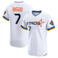 Rebec H.Astros #7 Craig Biggio Player White City Connect Limited Elite Home Stitched Jerseys