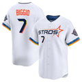 Rebec H.Astros #7 Craig Biggio Player White City Connect Limited Home Stitched Jerseys