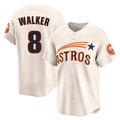 Rebec H.Astros #8 Christian Walker Player Cream Throwback Cooperstown Collection Limited Stitched Jerseys