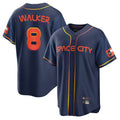 Rebec H.Astros #8 Christian Walker Player Navy City Connect Home Game Stitched Jerseys