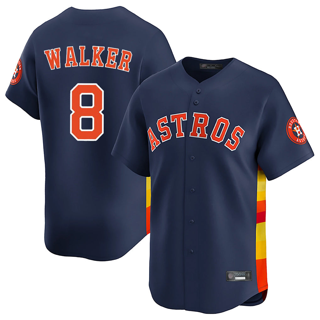 Rebec H.Astros #8 Christian Walker Player Navy Home Limited Stitched Jerseys