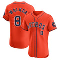 Rebec H.Astros #8 Christian Walker Player Orange Home Limited Elite Stitched Jerseys