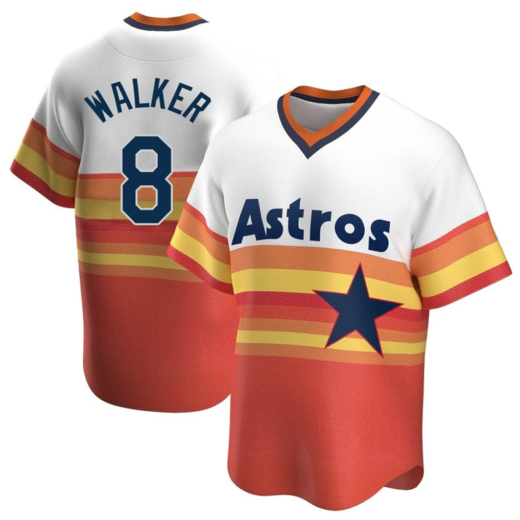 Rebec H.Astros #8 Christian Walker Player Rainbow Cooperstown Collection T-shirt Stitched Jerseys
