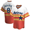 Rebec H.Astros #8 Christian Walker Player Rainbow Cooperstown Collection T-shirt Stitched Jerseys