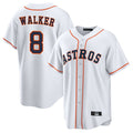 Rebec H.Astros #8 Christian Walker Player White Home Game Stitched Jerseys