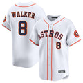 Rebec H.Astros #8 Christian Walker Player White Home Limited Stitched Jerseys