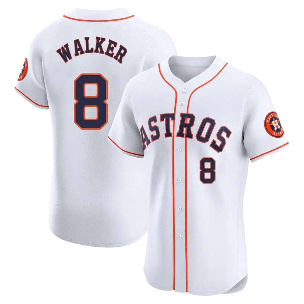 Rebec H.Astros #8 Christian Walker Player White Limited Elite Home Stitched Jerseys