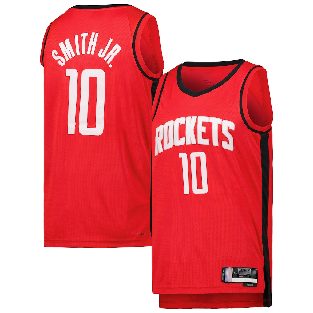 Rebec H.Rockets #10 Jabari Smith Jr. Red Swingman Stitched Jerseys - Icon Edition
