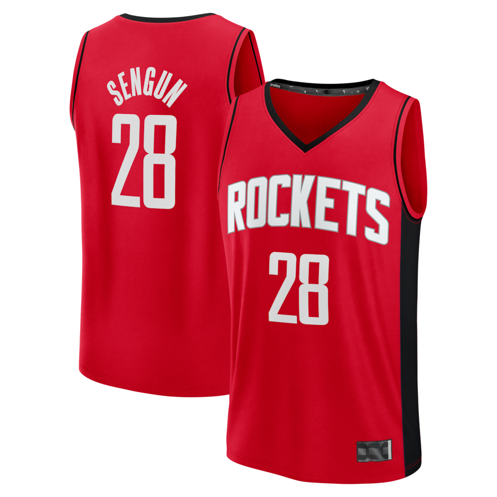 Rebec H.Rockets #28 Alperen ?eng¨¹n Red Fast Break Replica Stitched Jerseys- Icon Edition