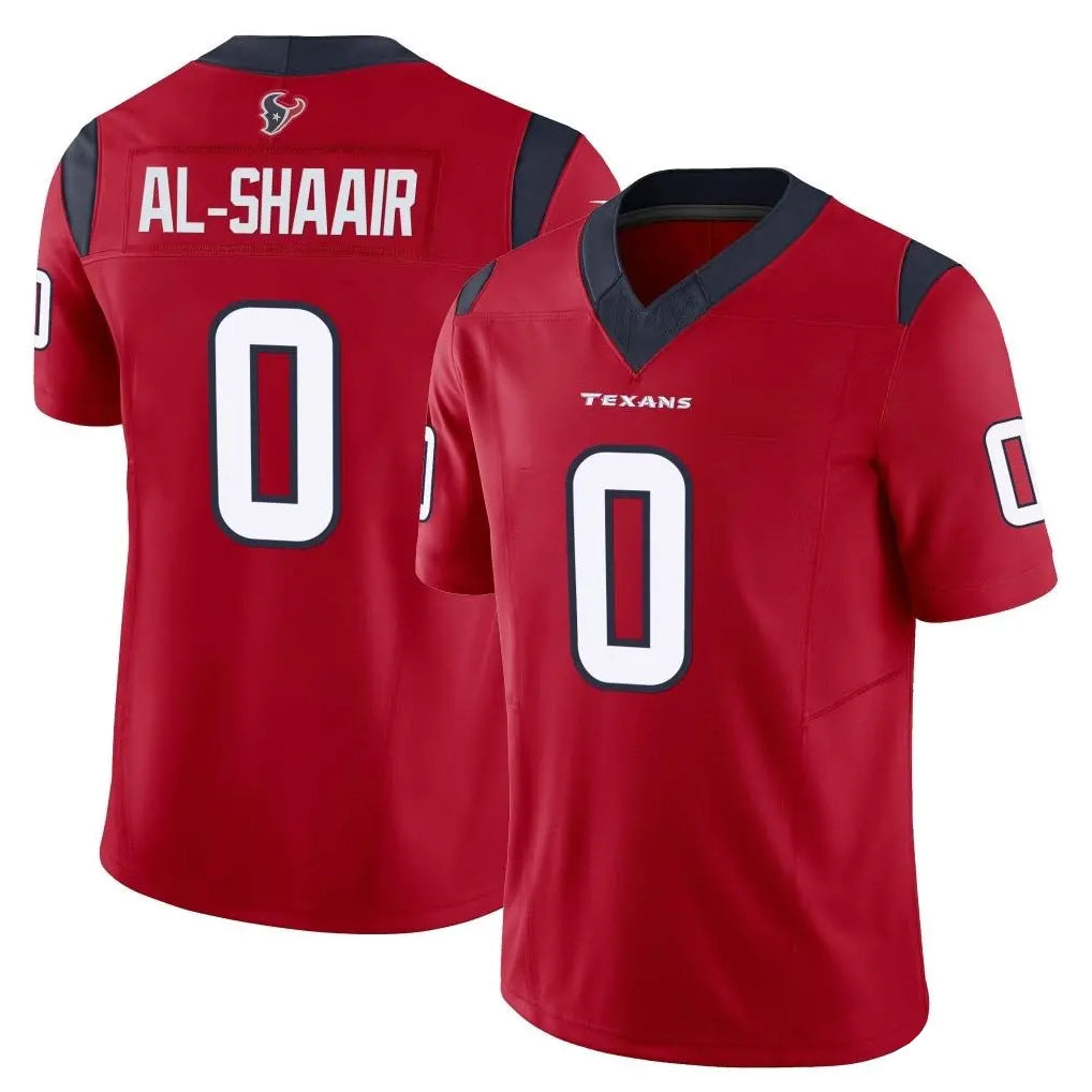 Rebec H.Texans #0 Azeez Al-Shaair Player Red Limited Vapor F.U.S.E. Home Game Stitched Jerseys