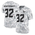 Rebec H.Texans #32 David Montgomery Player Arctic Camo Salute To Service Limited Game Stitched Jerseys