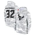 Rebec H.Texans #32 David Montgomery Player Arctic Camo Salute to Service Hoodies Limited Game Stitched Jerseys