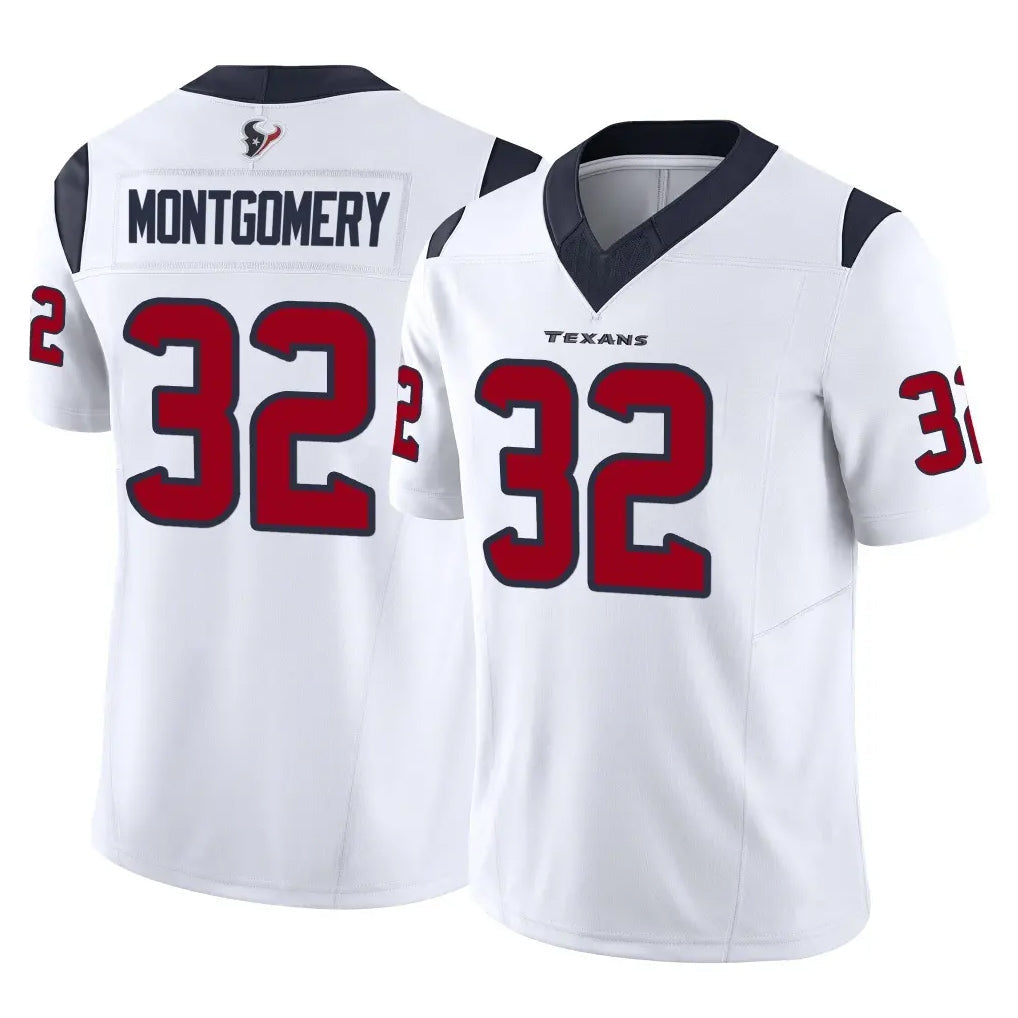 Rebec H.Texans #32 David Montgomery Player White Limited Vapor F.U.S.E. Home Game Stitched Jerseys