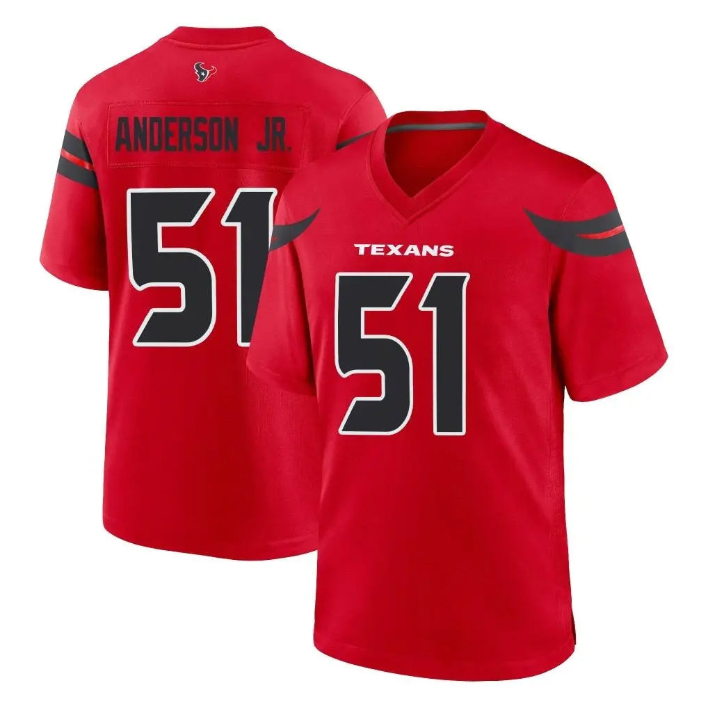 Rebec H.Texans #51 Will Anderson Jr. Player Red Alternate Home Game Stitched Jerseys