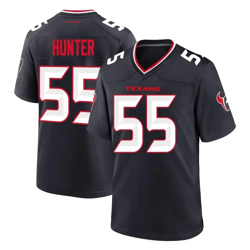 Rebec H.Texans #55 Danielle Hunter Player Navy Team Home Game Stitched Jerseys