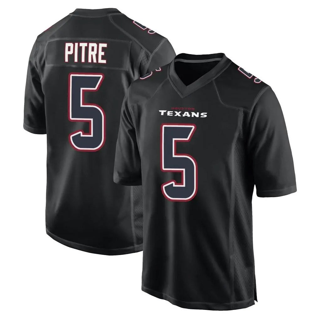 Rebec H.Texans #5 Jalen Pitre Player Black Fashion Home Game Stitched Jerseys