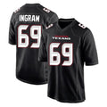 Rebec H.Texans #69 Ed Ingram Player Carbon Black Fashion Home Game Stitched Jerseys