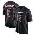 Rebec H.Texans #6 Reed Blankenship Player Black Fashion Home Game Stitched Jerseys