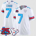 Rebec H.Texans #7 C.J. Stroud White 2026 F.U.S.E. Rivalries Collection With 25th Anniversary Patch Limited Football Stitched Jersey