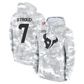 Rebec H.Texans #7 CJ Stroud Player Arctic Camo Salute to Service Hoodies Limited Game Stitched Jerseys