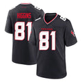 Rebec H.Texans #81 Jayden Higgins Player Navy Pro Line Pullover Hoodie Limited Game Stitched Jerseys