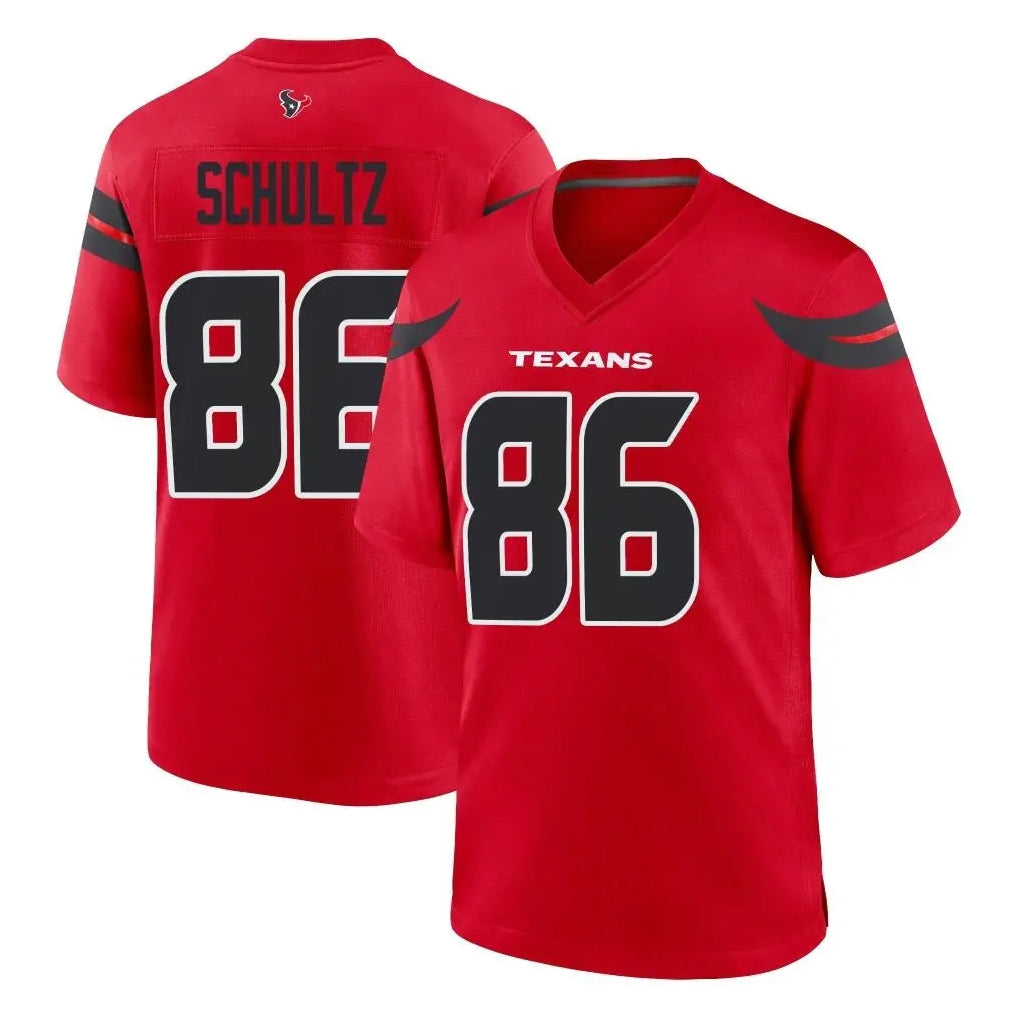 Rebec H.Texans #86 Dalton Schultz Player Red Alternate Home Game Stitched Jerseys