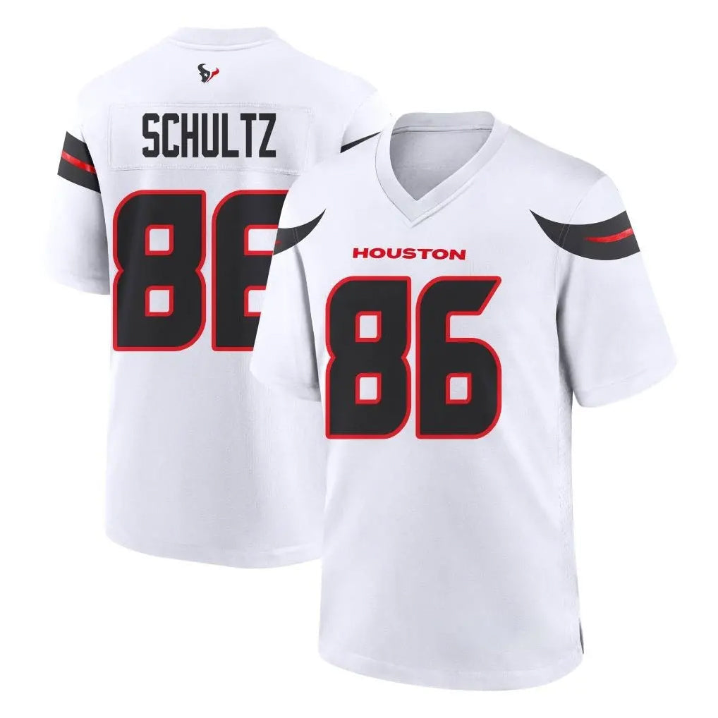 Rebec H.Texans #86 Dalton Schultz Player White Home Game Stitched Jerseys