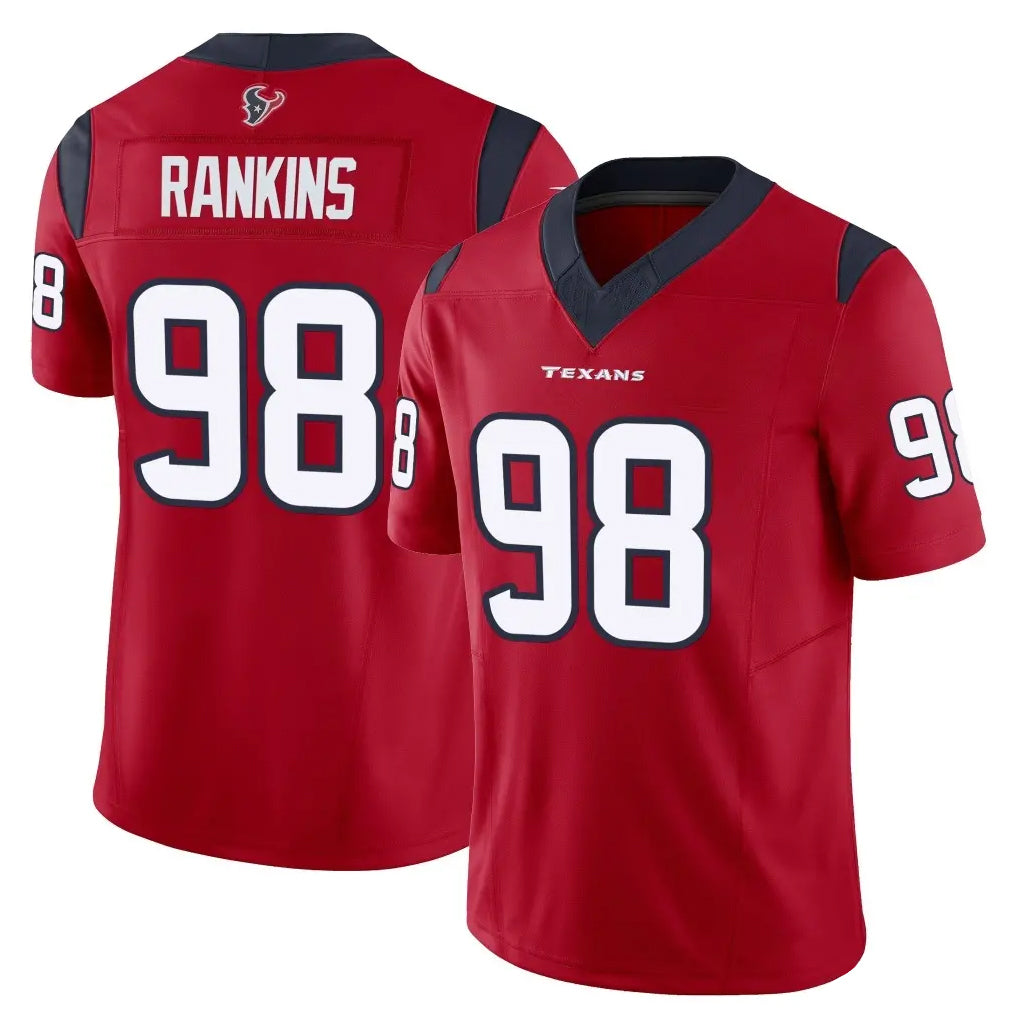 Rebec H.Texans #98 Sheldon Rankins Player Red Limited Vapor F.U.S.E. Home Game Stitched Jerseys