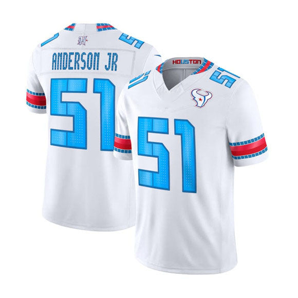 Rebec H.Texans #51 Will Anderson Jr. White 2026 F.U.S.E.Rivalries Collection Limited Football Stitched Jersey