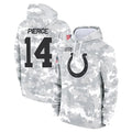 Rebec IN.Colts #14 Alec Pierce Player Arctic Camo Salute to Service Hoodies Limited Game Stitched Jerseys