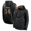 Rebec IN.Colts #14 Alec Pierce Player Black Salute to Service Hoodies Limited Game Stitched Jerseys