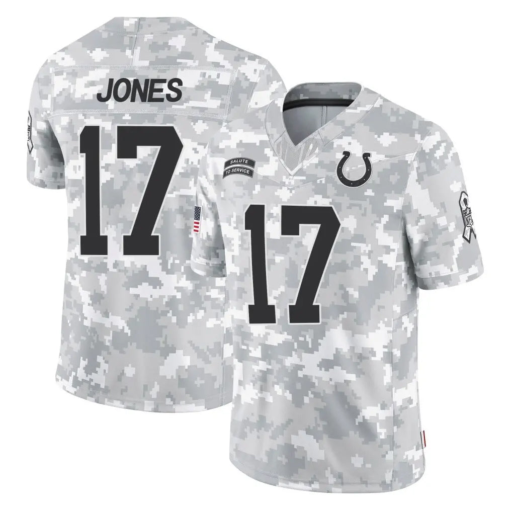 Rebec IN.Colts #17 Daniel Jones Player Arctic Camo Salute To Service Limited Game Stitched Jerseys