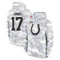 Rebec IN.Colts #17 Daniel Jones Player Arctic Camo Salute to Service Hoodies Limited Game Stitched Jerseys