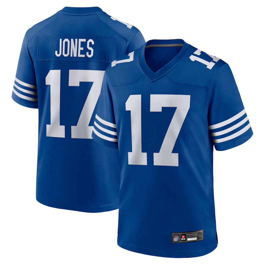 Rebec IN.Colts #17 Daniel Jones Player Royal Limited Home Game Stitched Jerseys