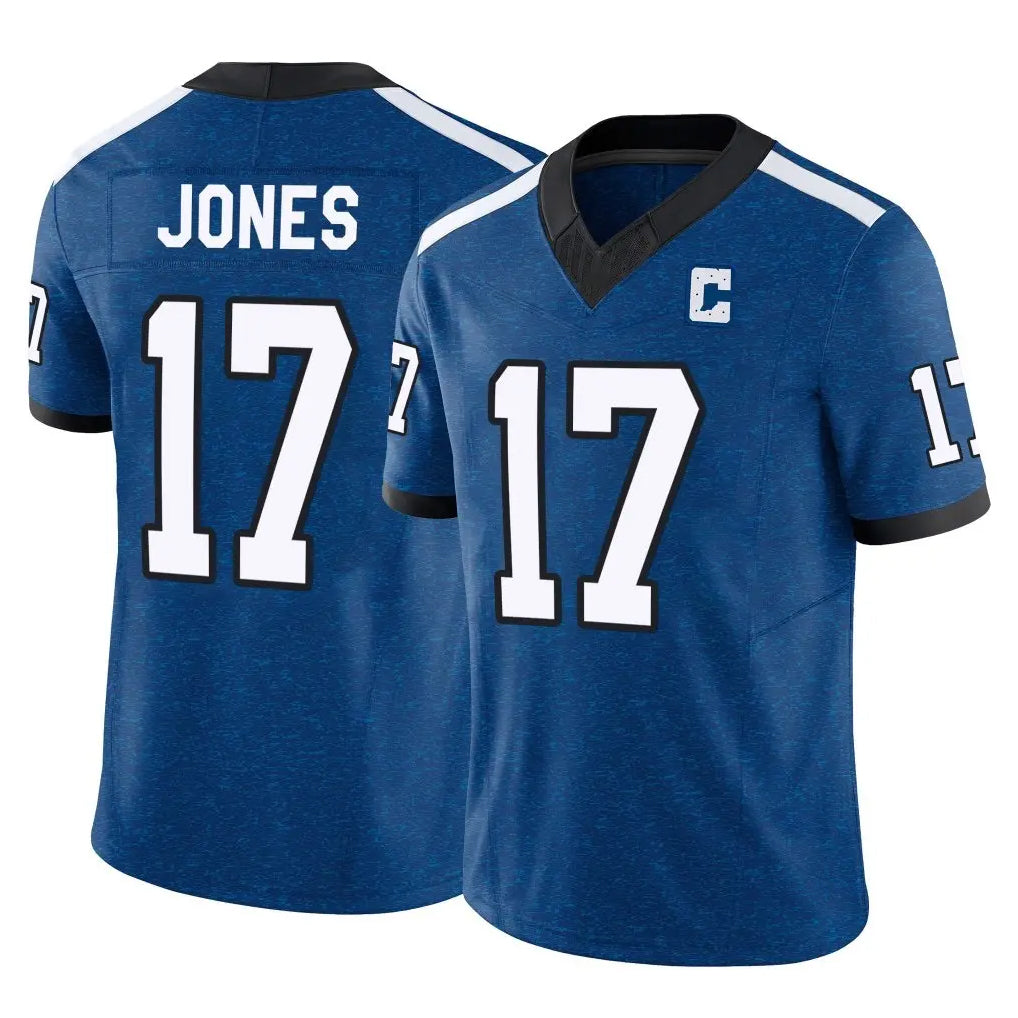 Rebec IN.Colts #17 Daniel Jones Player Royal Limited Indiana Nights Alternate Vapor F.U.S.E. Home Game Stitched Jerseys