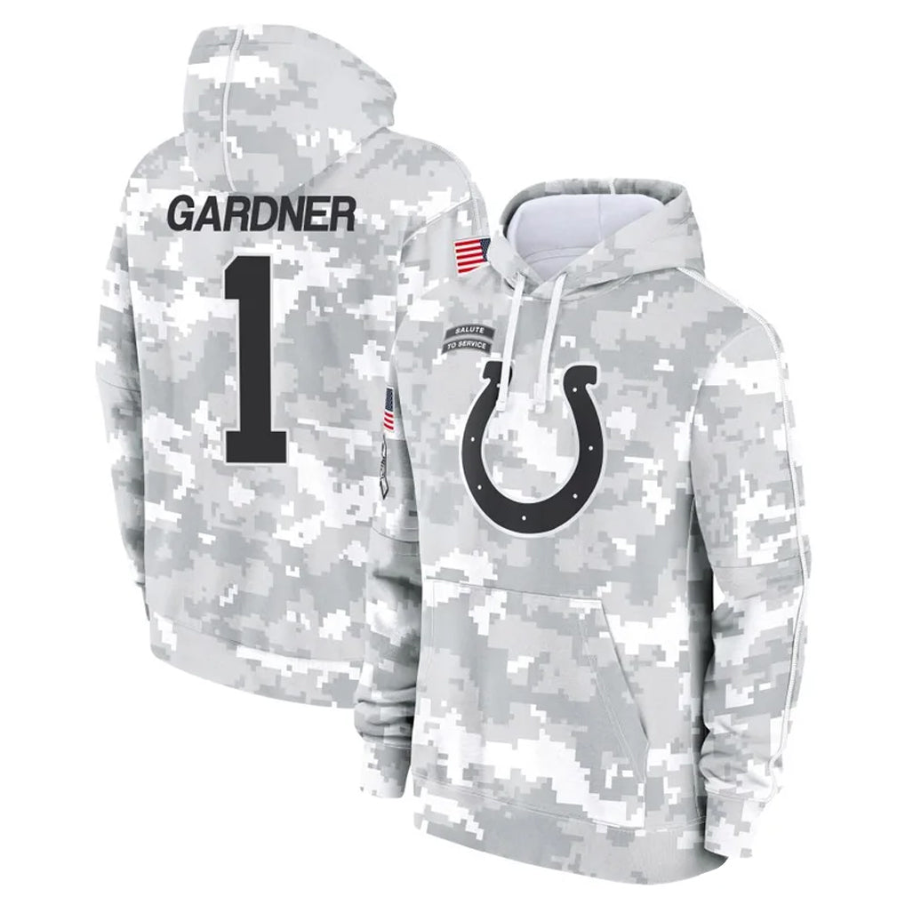 Rebec IN.Colts #1 Sauce Gardner Player Arctic Camo Salute to Service Hoodies Limited Game Stitched Jerseys