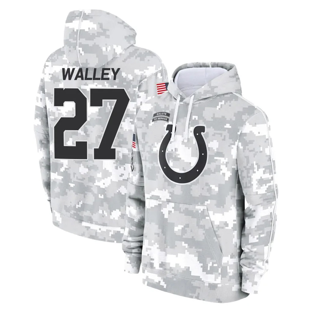 Rebec IN.Colts #27 Justin Walley Player Arctic Camo Salute to Service Hoodies Limited Game Stitched Jerseys